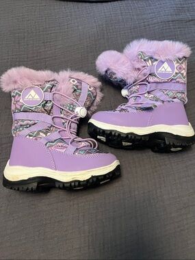 Kids' Purple Winter Snow Boots